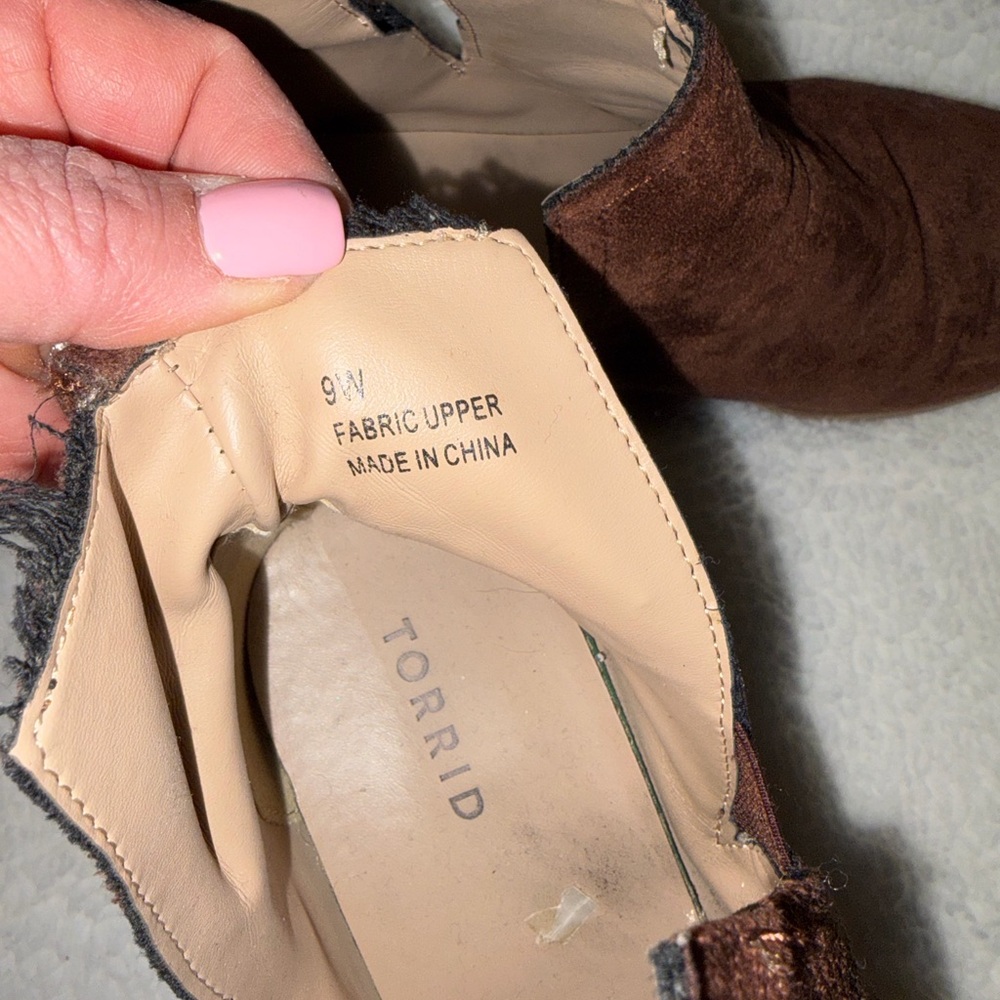 Torrid Chocolate Ankle Booties - Picture 4 of 7
